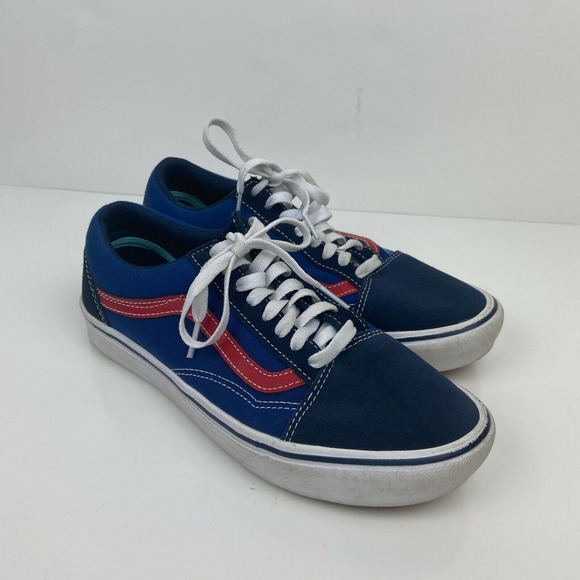 Vans Other - Vans Old Skool Boom Boom Sneaker Young Mens Size 7.5 Womens Size 9 Blue and Red